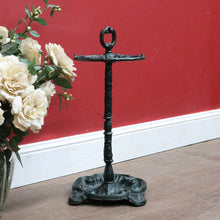 Load image into Gallery viewer, Antique English Cast Iron Umbrella Stand Holder Leaf Drip Tray Antique. B12991