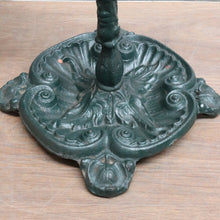 Load image into Gallery viewer, Antique English Cast Iron Umbrella Stand Holder Leaf Drip Tray Antique. B12991