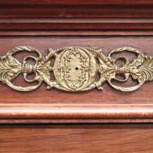 Load image into Gallery viewer, x SOLD Antique French Walnut and Glass Two Door Narrow China Cabinet with Glass Shelves. B12139