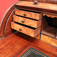 Load image into Gallery viewer, x SOLD Antique Napoleon III Cylinder Desk, Mahogany and Leather Office Desk, Napoleon III. B12176