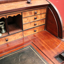 Load image into Gallery viewer, x SOLD Antique Napoleon III Cylinder Desk, Mahogany and Leather Office Desk, Napoleon III. B12176
