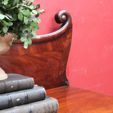 Load image into Gallery viewer, Antique English Twin Pedestal Sideboard Scrolled Backboard c1830. B12987
