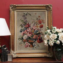 Load image into Gallery viewer, x SOLD Antique French Wall Hanging Hand-made Tapestry "Still Life" Flowers in an Urn or Vase. B12133