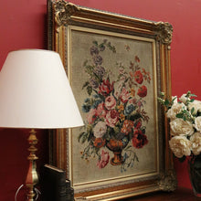 Load image into Gallery viewer, x SOLD Antique French Wall Hanging Hand-made Tapestry "Still Life" Flowers in an Urn or Vase. B12133