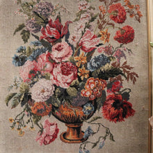 Load image into Gallery viewer, x SOLD Antique French Wall Hanging Hand-made Tapestry "Still Life" Flowers in an Urn or Vase. B12133