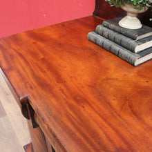 Load image into Gallery viewer, Antique English Twin Pedestal Sideboard Scrolled Backboard c1830. B12987