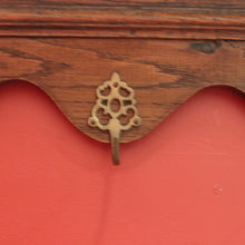 Load image into Gallery viewer, x SOLD Antique French Oak Coat Rack with Brass Hooks and a Carved Greenman Centrepiece. B12037