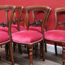 Load image into Gallery viewer, Antique English Mahogany Set of 6 Dining Kitchen Chairs c1890 B12996