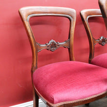 Load image into Gallery viewer, Antique English Mahogany Set of 6 Dining Kitchen Chairs c1890 B12996