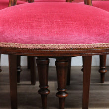 Load image into Gallery viewer, Antique English Mahogany Set of 6 Dining Kitchen Chairs c1890 B12996