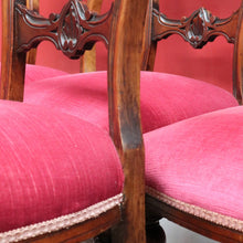Load image into Gallery viewer, Antique English Mahogany Set of 6 Dining Kitchen Chairs c1890 B12996