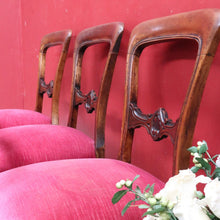 Load image into Gallery viewer, Antique English Mahogany Set of 6 Dining Kitchen Chairs c1890 B12996