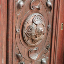 Load image into Gallery viewer, x SOLD Antique French Oak Twin Pedestal Office Desk, Three Drawer Desk with Drawers and Brass Handles. B12173
