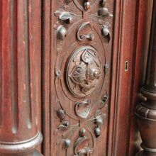 Load image into Gallery viewer, x SOLD Antique French Oak Twin Pedestal Office Desk, Three Drawer Desk with Drawers and Brass Handles. B12173