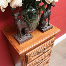 Load image into Gallery viewer, French Oak Four Drawer Chest Cabriole Legs Brass Handles Vintage. B12997