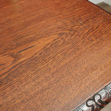 Load image into Gallery viewer, x SOLD Antique French Oak Twin Pedestal Office Desk, Three Drawer Desk with Drawers and Brass Handles. B12173