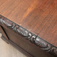 Load image into Gallery viewer, x SOLD Antique French Oak Twin Pedestal Office Desk, Three Drawer Desk with Drawers and Brass Handles. B12173