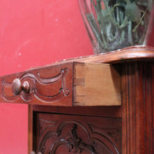 Load image into Gallery viewer, Antique French Walnut Bedside Table with Marble Top B12998