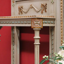 Load image into Gallery viewer, x SOLD Antique Hand-painted French Grey and Gilt Tri-Mirror Hall Stand, Bevelled Mirror. B12138