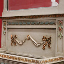 Load image into Gallery viewer, x SOLD Antique Hand-painted French Grey and Gilt Tri-Mirror Hall Stand, Bevelled Mirror. B12138