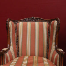 Load image into Gallery viewer, x SOLD Antique French Armchair, Cherrywood and Fabric, Wing Back Chair, Feather/Down Cushion. B12111