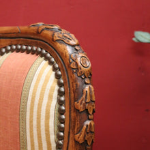 Load image into Gallery viewer, x SOLD Antique French Armchair, Cherrywood and Fabric, Wing Back Chair, Feather/Down Cushion. B12111