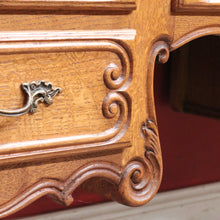 Load image into Gallery viewer, x SOLD Antique French Oak Dressing Table Tri Fold Mirror Cabriole Legs. B12723
