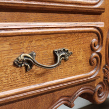 Load image into Gallery viewer, x SOLD Antique French Oak Dressing Table Tri Fold Mirror Cabriole Legs. B12723