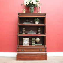 Load image into Gallery viewer, x SOLD Globe Wernicke Barrister Bookcase – 3 Sections, Drawer, Brass Bound. B12544