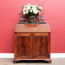 Load image into Gallery viewer, Antique English Mahogany Drop Front Bureau Desk Cupboard c1870. B12983