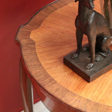 Load image into Gallery viewer, Antique Walnut, Brass and Cherrywood Side Table or Lamp Table. B12132