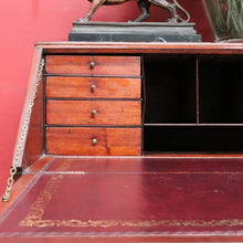 Load image into Gallery viewer, Antique English Mahogany Drop Front Bureau Desk Cupboard c1870. B12983