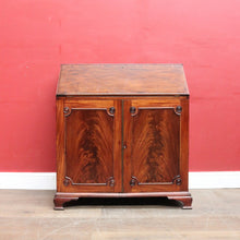 Load image into Gallery viewer, Antique English Mahogany Drop Front Bureau Desk Cupboard c1870. B12983