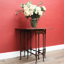 Load image into Gallery viewer, Antique English Mahogany Gate-Leg Table – Turned Bamboo-Inspired Legs. B12580