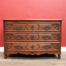 Load image into Gallery viewer, x SOLD Antique French Oak Chest of Drawers or Three-Drawer Hall or Entry Cupboard. B12137