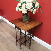 Load image into Gallery viewer, Antique English Mahogany Gate-Leg Table – Turned Bamboo-Inspired Legs. B12580