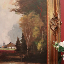 Load image into Gallery viewer, x SOLD Antique Dutch Framed Oil on Canvas, Country Farmhouse Village Scene. B11674