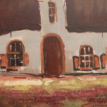 Load image into Gallery viewer, x SOLD Antique Dutch Framed Oil on Canvas, Country Farmhouse Village Scene. B11674