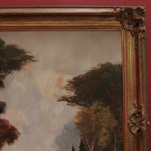 Load image into Gallery viewer, x SOLD Antique Dutch Framed Oil on Canvas, Country Farmhouse Village Scene. B11674