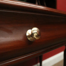 Load image into Gallery viewer, Antique Mid-Century Mahogany Writing Desk – Gilt Leather, File Drawer, Pull-Out Surface. B12572