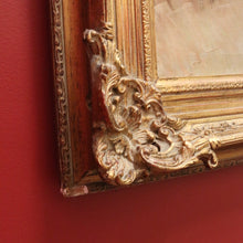 Load image into Gallery viewer, x SOLD Antique Dutch Framed Oil on Canvas, Country Farmhouse Village Scene. B11674