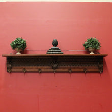 Load image into Gallery viewer, x SOLD A Large and Grand French Oak and Brass Coat Rack, for hats, coats, Scarves. B12039