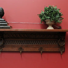 Load image into Gallery viewer, x SOLD A Large and Grand French Oak and Brass Coat Rack, for hats, coats, Scarves. B12039
