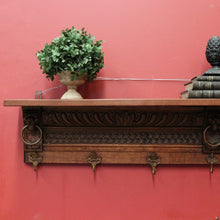 Load image into Gallery viewer, x SOLD A Large and Grand French Oak and Brass Coat Rack, for hats, coats, Scarves. B12039