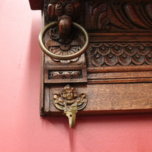Load image into Gallery viewer, x SOLD A Large and Grand French Oak and Brass Coat Rack, for hats, coats, Scarves. B12039