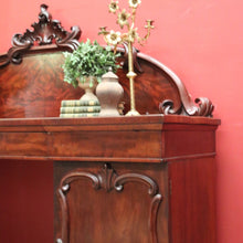 Load image into Gallery viewer, X Sold Antique Australian Twin Pedestal Sideboard – Cedar & Mahogany with Cellarette Drawer. B12578