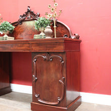 Load image into Gallery viewer, X Sold Antique Australian Twin Pedestal Sideboard – Cedar & Mahogany with Cellarette Drawer. B12578