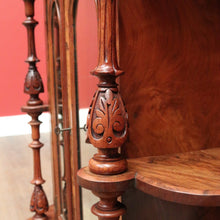 Load image into Gallery viewer, x SOLD Antique English Burr Walnut Hall Cabinet or Entry / Dining Room Display Cupboard. 12180