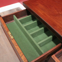 Load image into Gallery viewer, X Sold Antique Australian Twin Pedestal Sideboard – Cedar & Mahogany with Cellarette Drawer. B12578