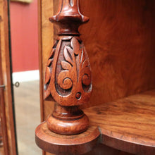 Load image into Gallery viewer, x SOLD Antique English Burr Walnut Hall Cabinet or Entry / Dining Room Display Cupboard. 12180